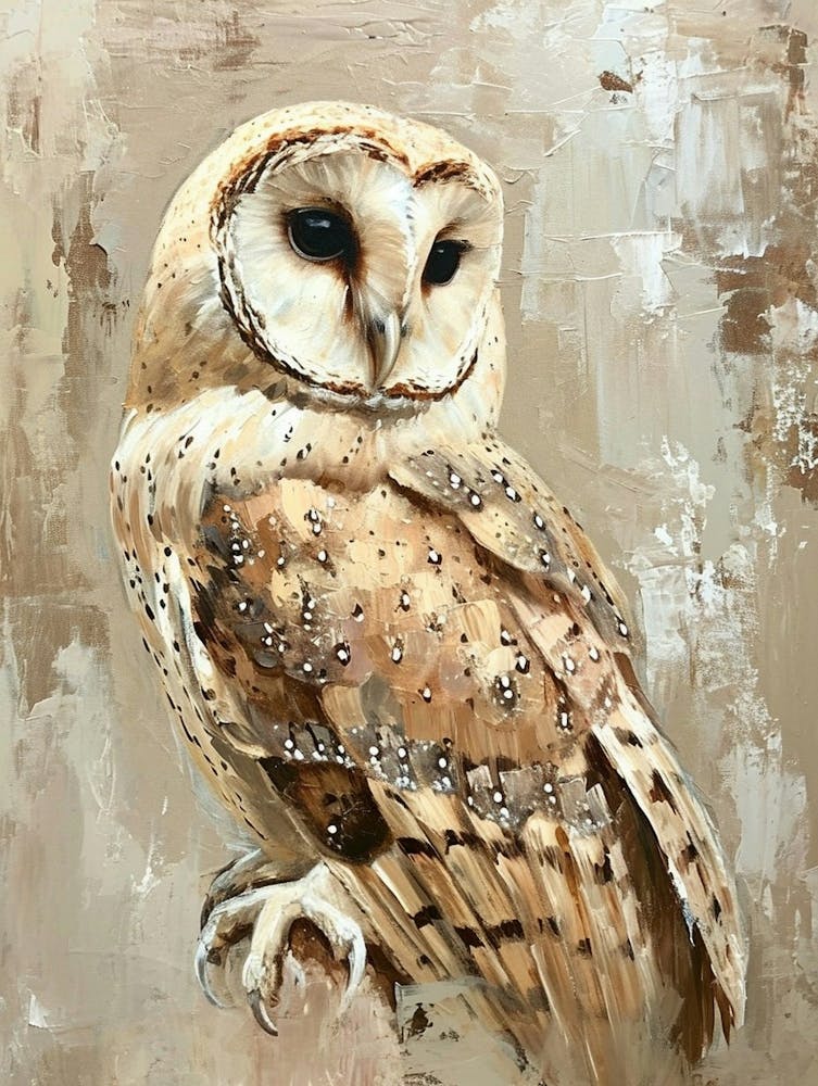 Oriental Bay Owl Painting 2