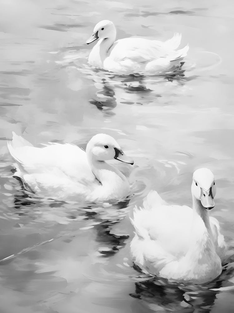 Swans In The Water 1