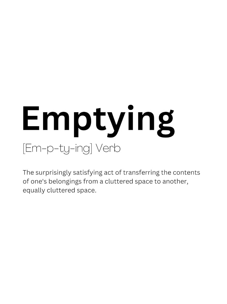 Emptying Definition Meaning 1