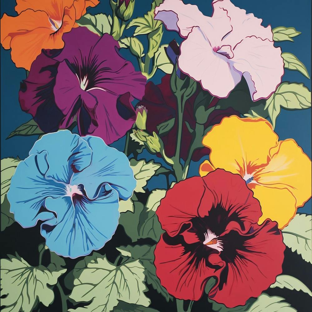 Petunia 2 Pop Art Illustration Square