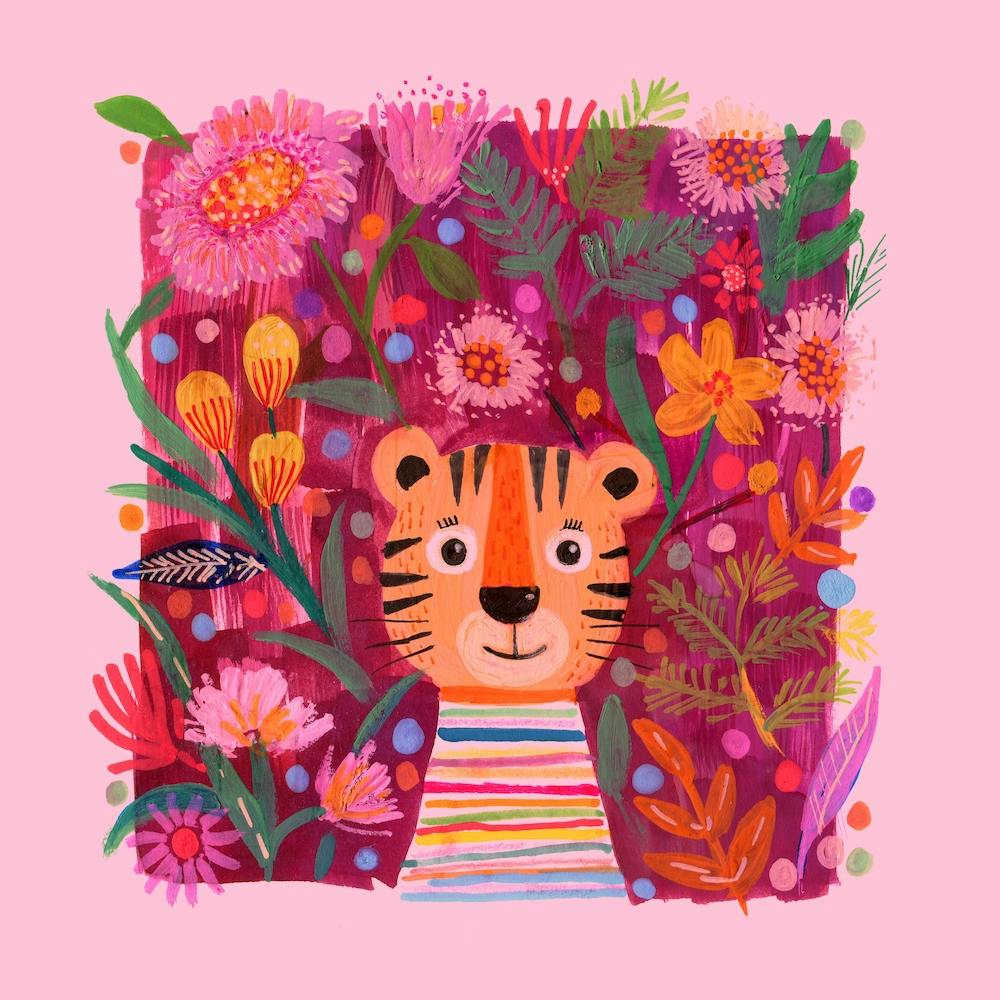 Pink Tiger Nursery Square
