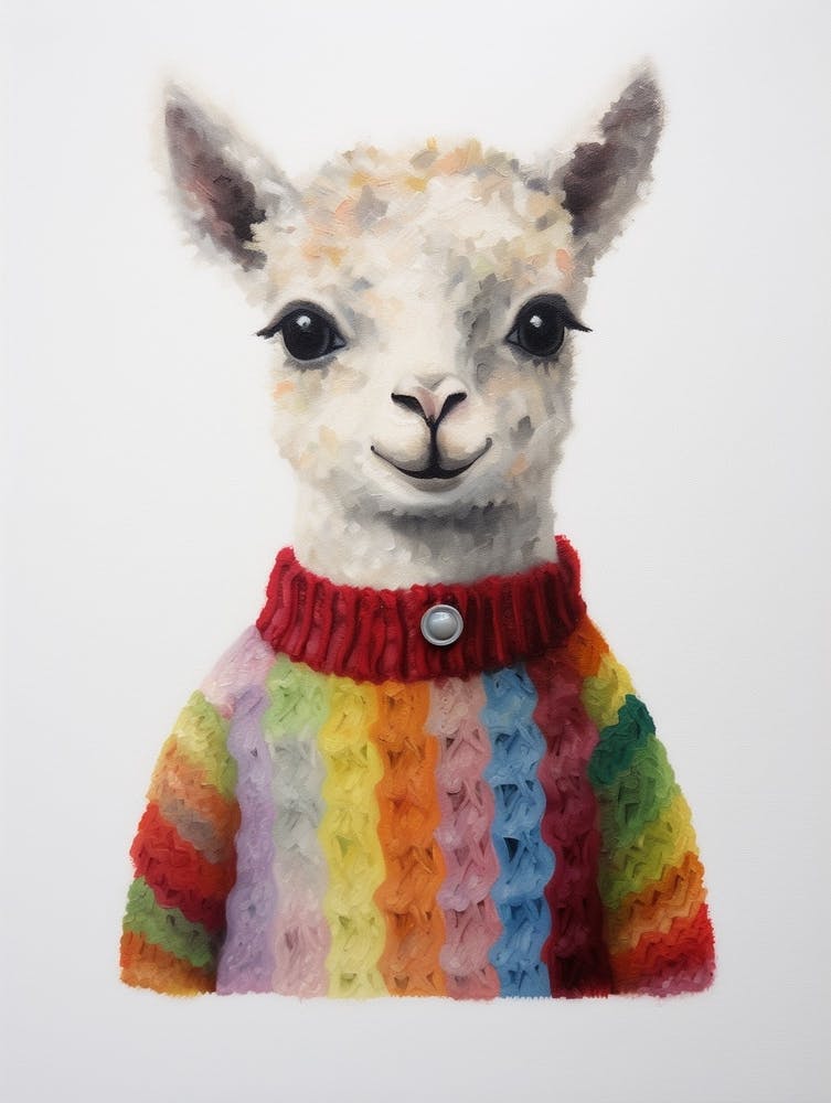 Baby Animal Wearing Sweater Alpaca4
