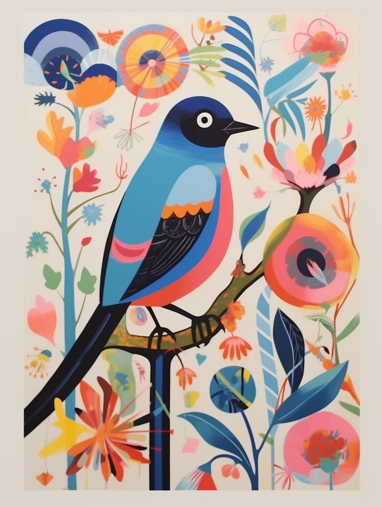 Colourful Scandi Bird Barn Swallow 4