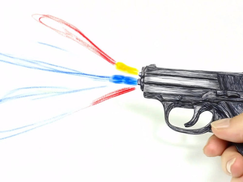 Hand Drawing A Gun
