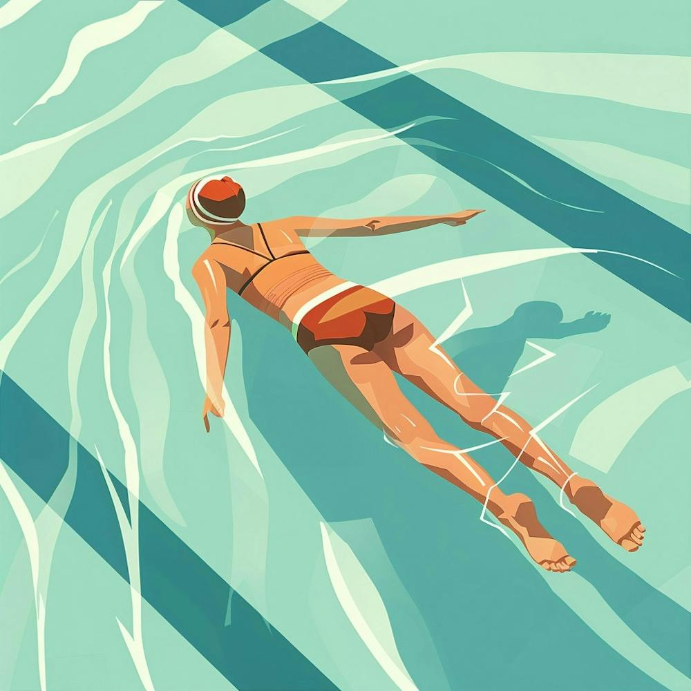 A Swimmer In A Pool Minimal Illustration 1718672260 3