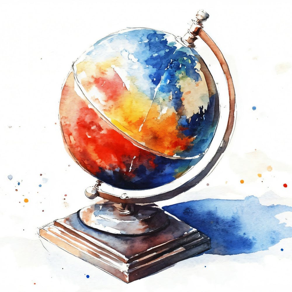 Watercolor Globe