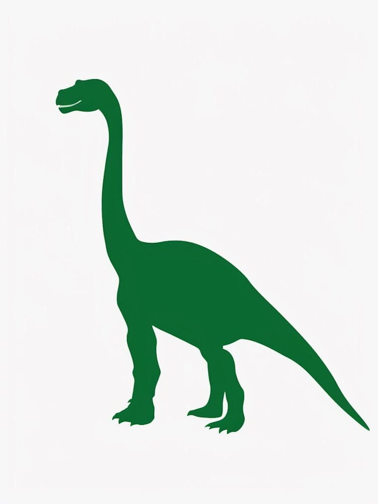 Green Dinosaur Silhouette 3