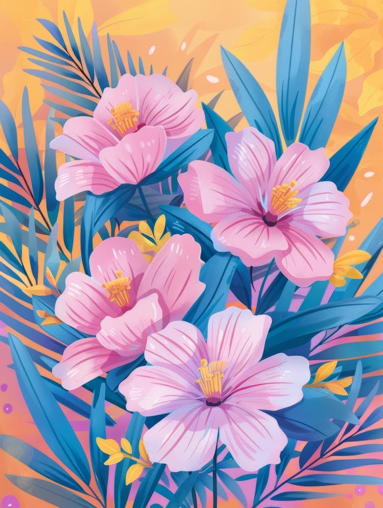 Fleurs d'Hibiscus Roses