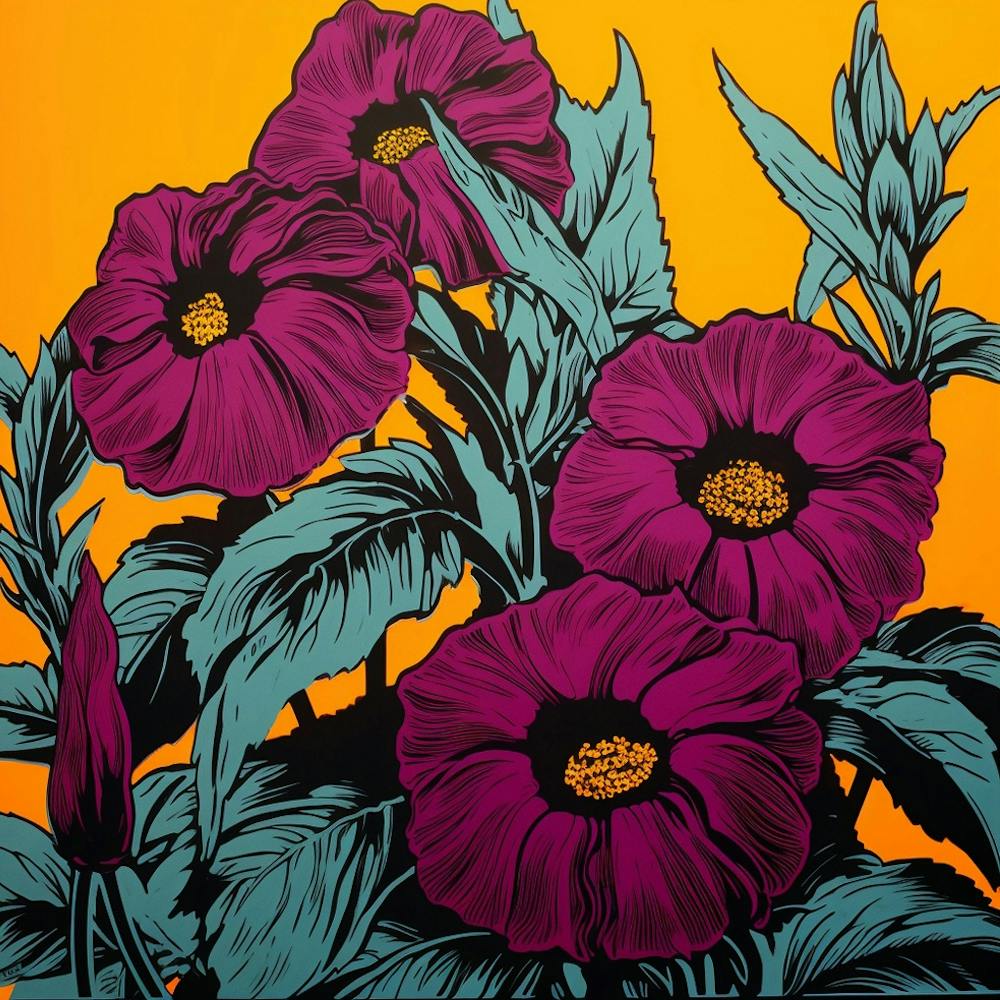 Black Eyed Susan 2 Pop Art Illustration Square