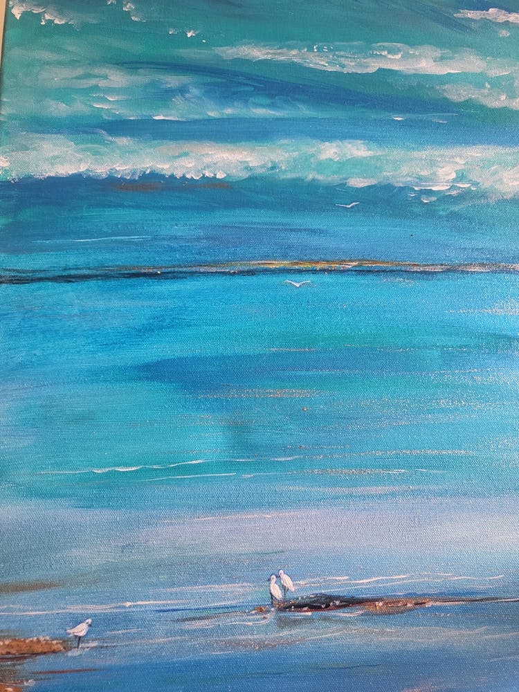 Seagulls On The Beach