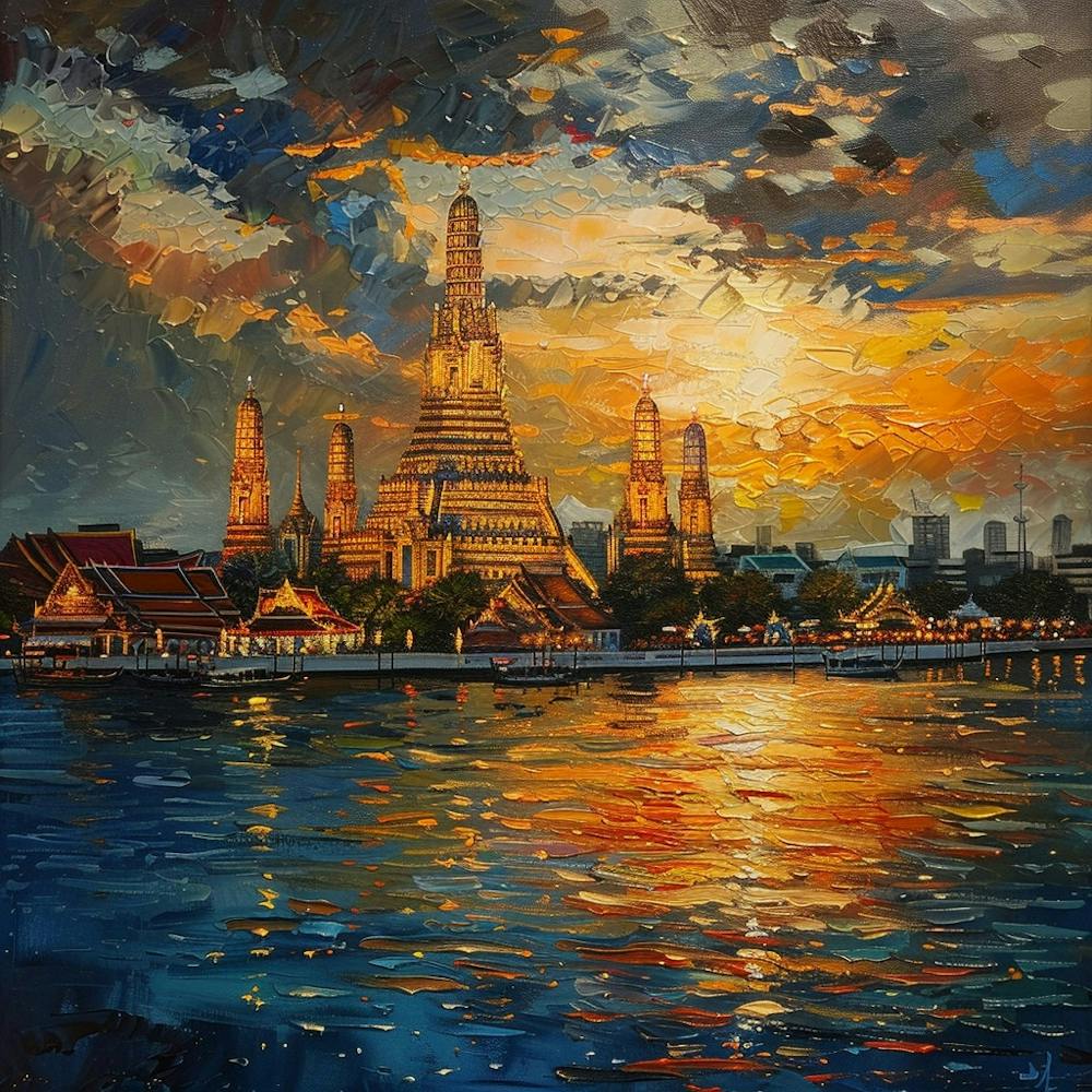 Sunset In Bangkok