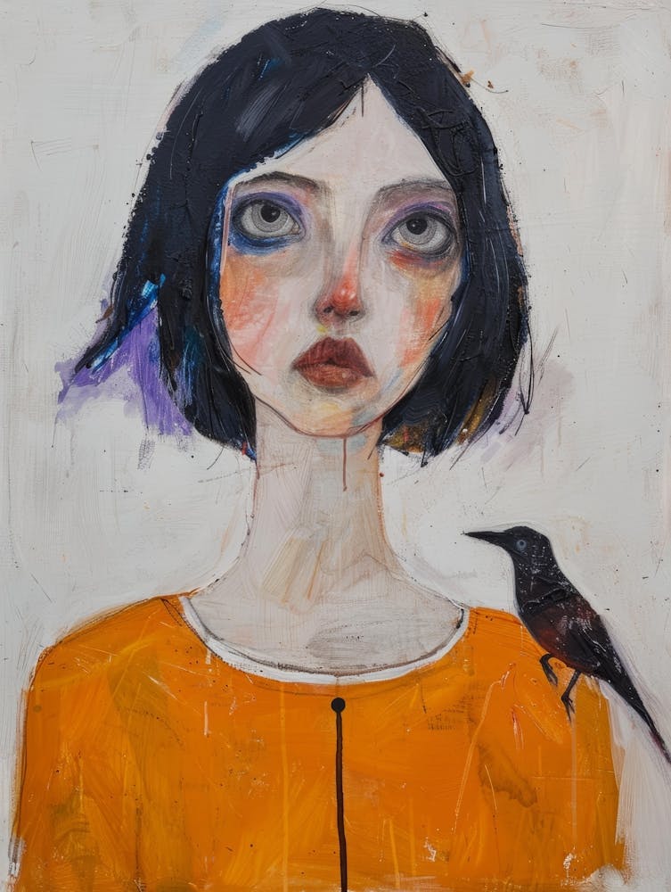 Girl With A Crow