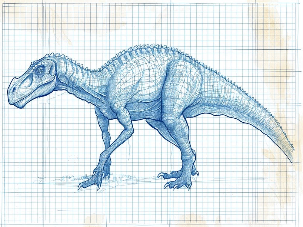 Parasaurolophus Dinosaurierskelett-Blaupause 2