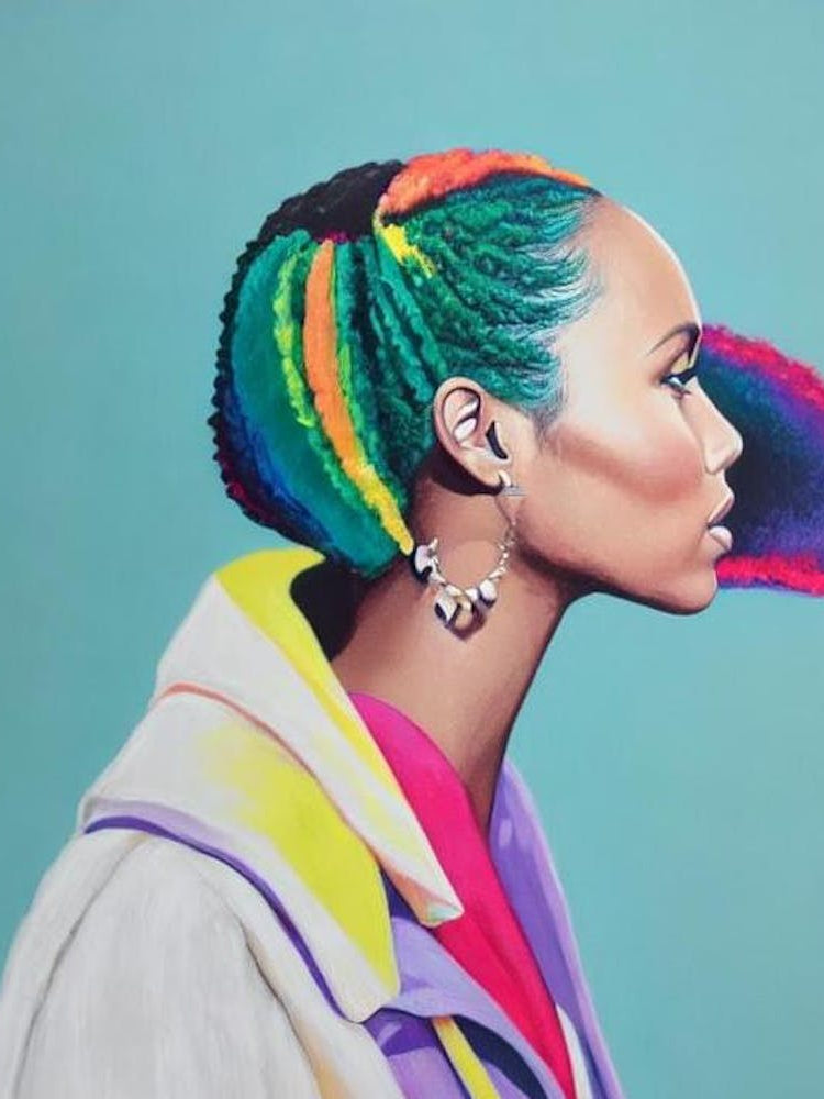 Alicia Keys Colourful Illustration
