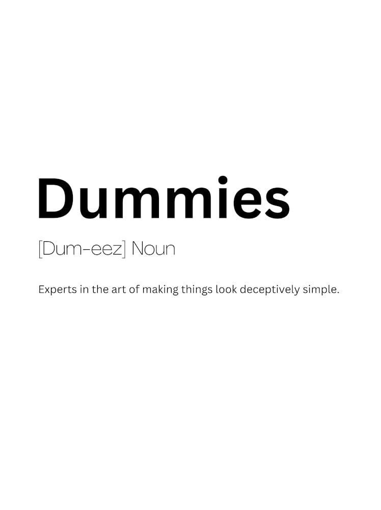 Dummies Definition Meaning