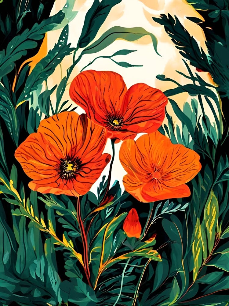 Poppies In The Forest 1
