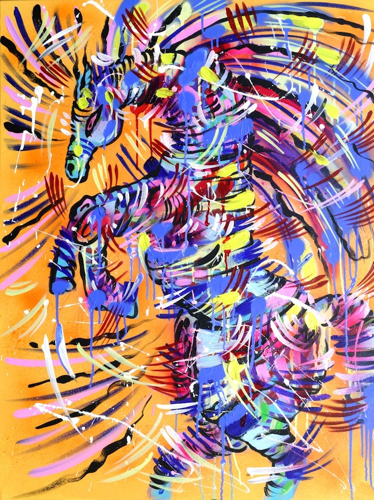 Abstract horse painting