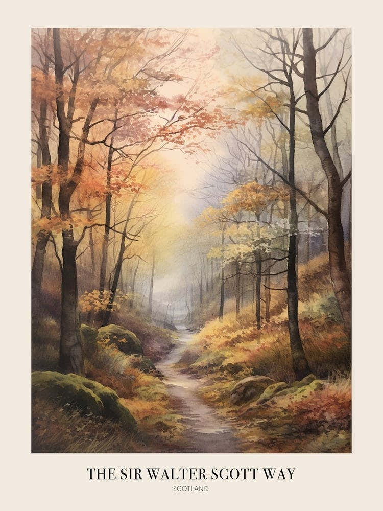 The Sir Walter Scott Way Uk Trail Poster