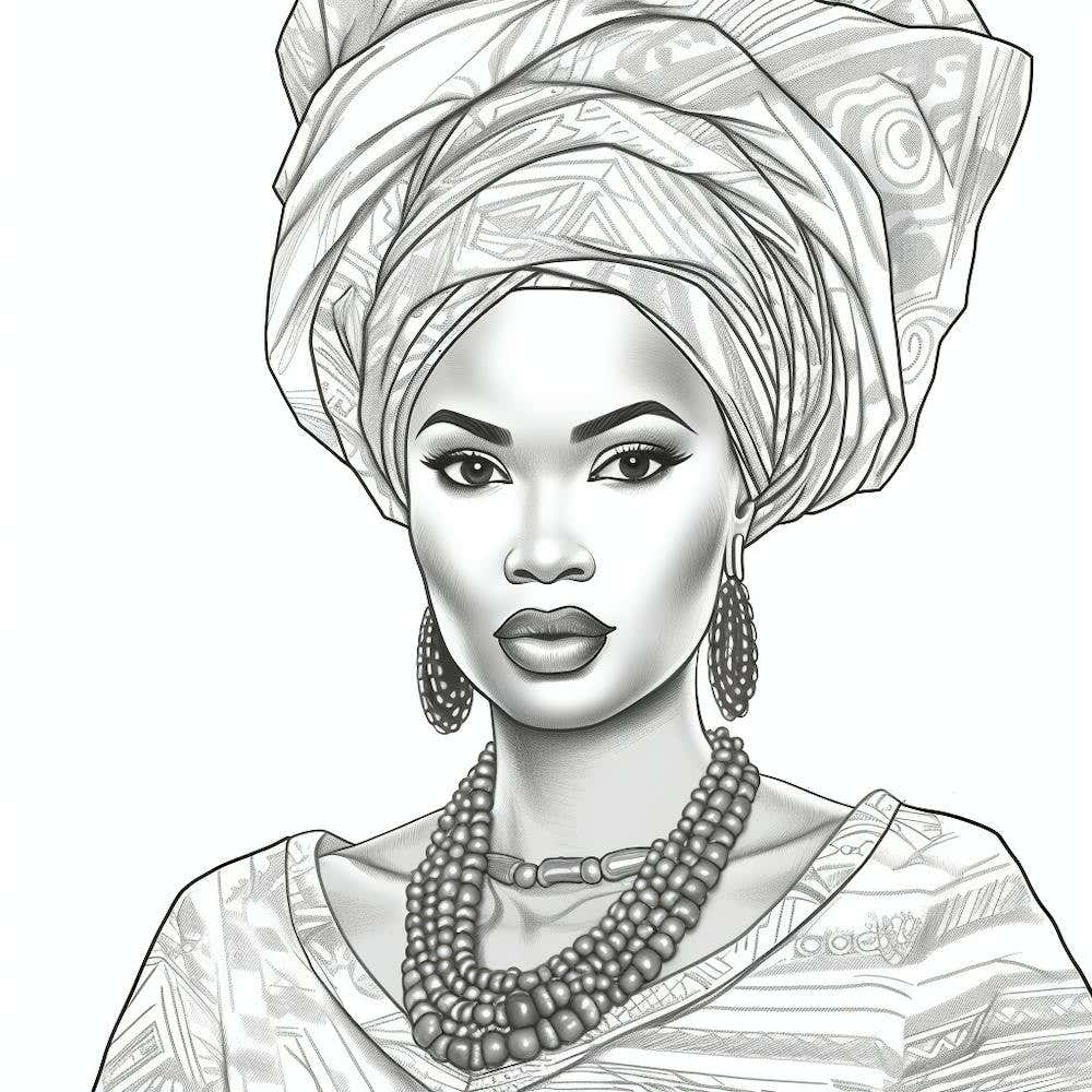 African Woman In A Turban