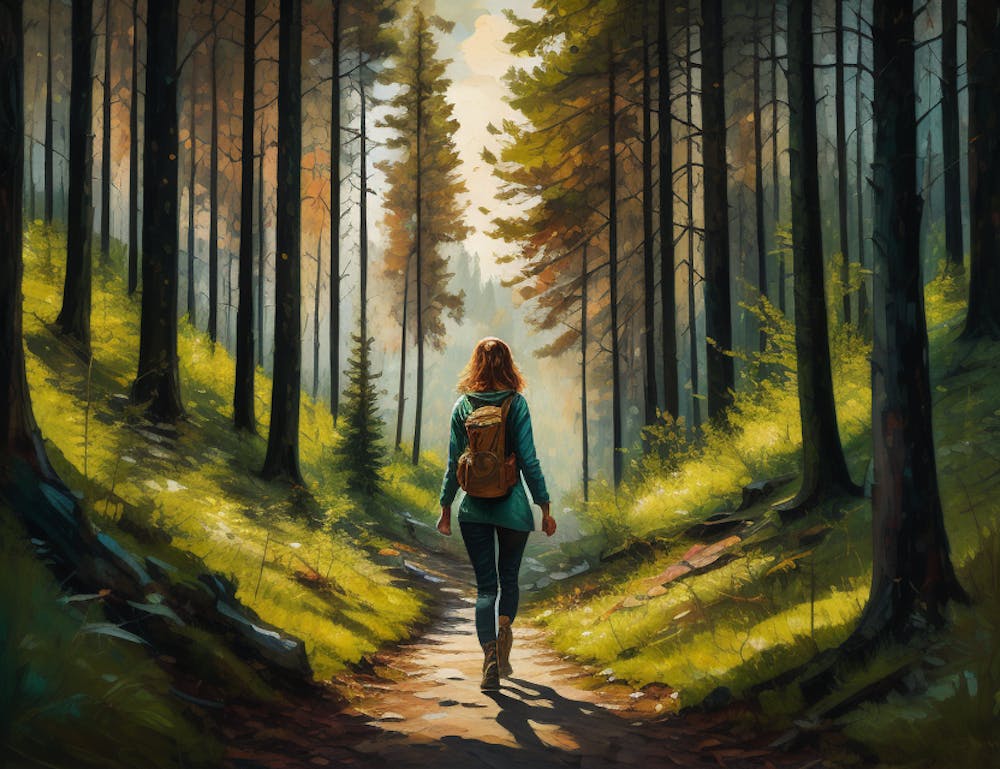 Girl In The Woods