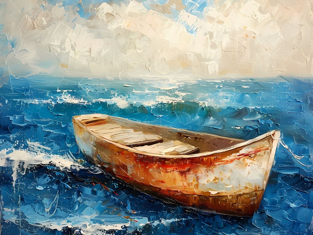 Drifting Dreams A Boat on Tranquil Waters