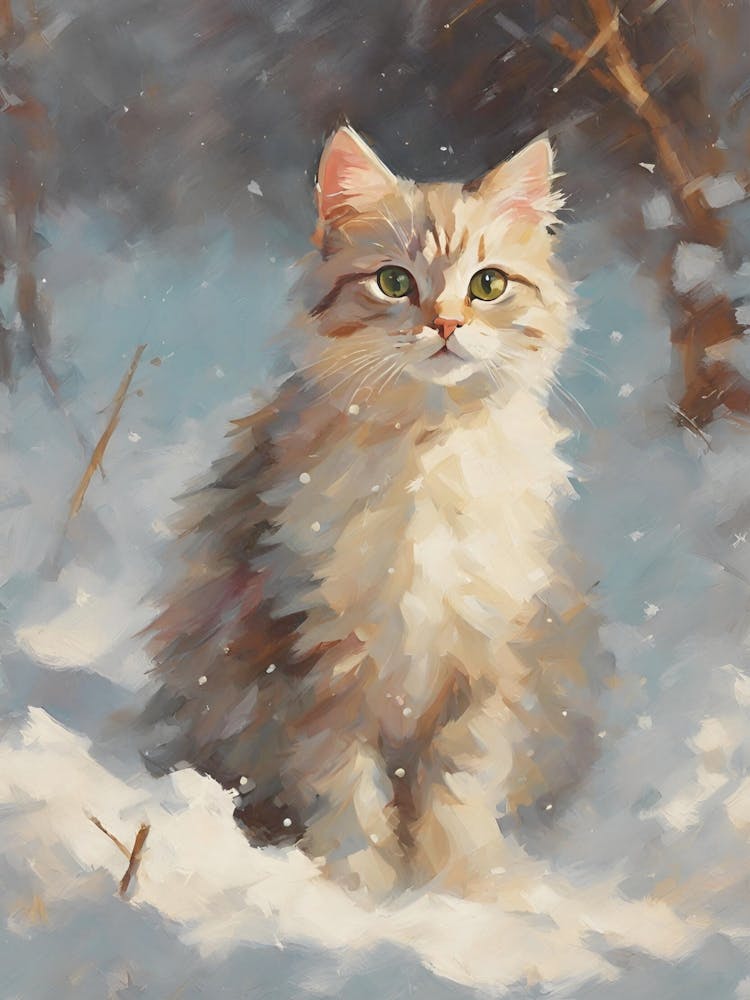 Cat In The Snow