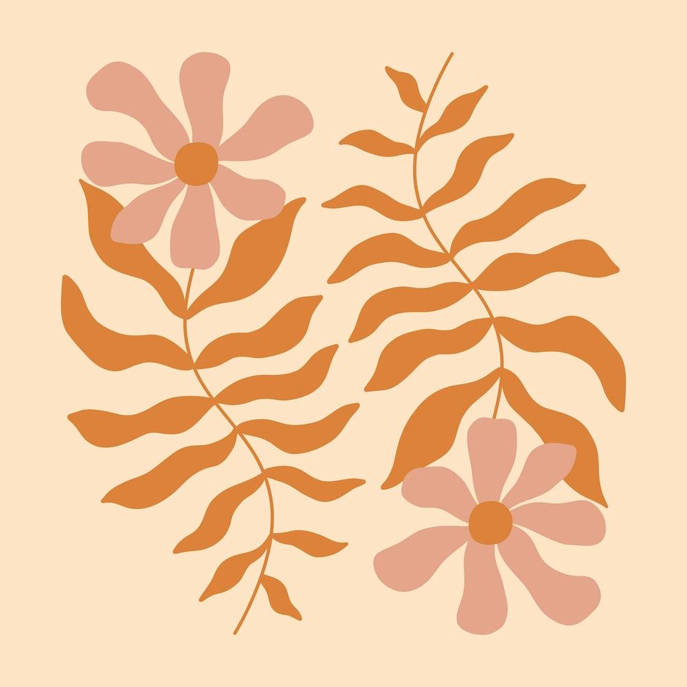 Boho Abstract Flowers