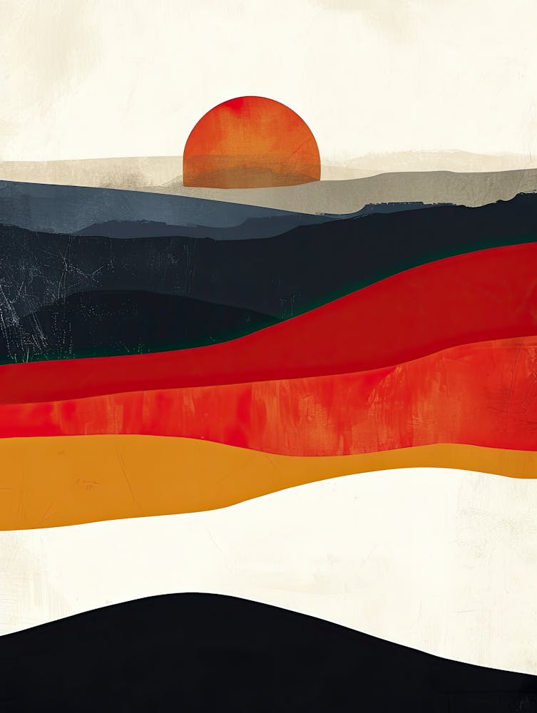 Sunset Over The Hills, Minimalism
