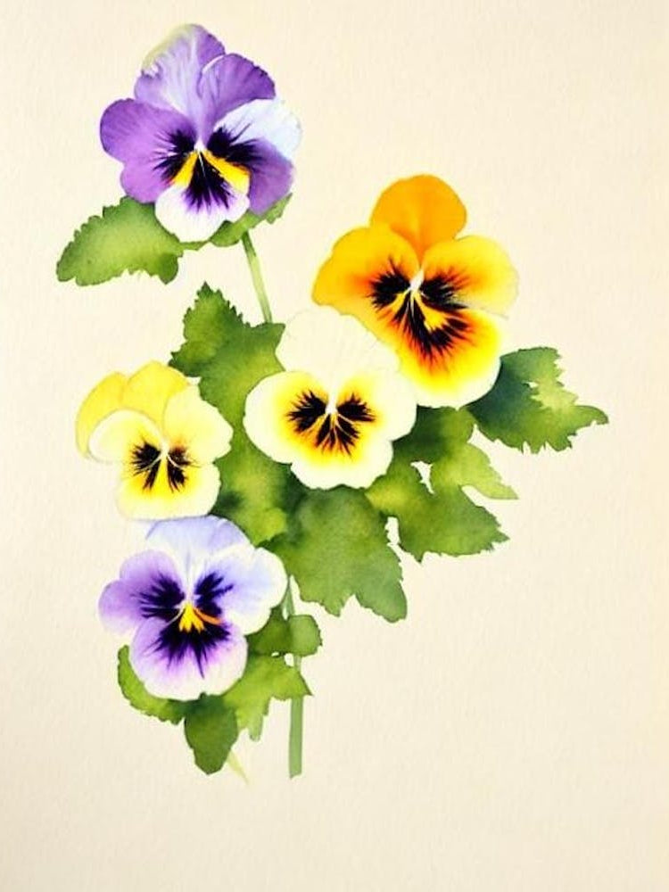 Pansy 1 Vintage Flowers Flower