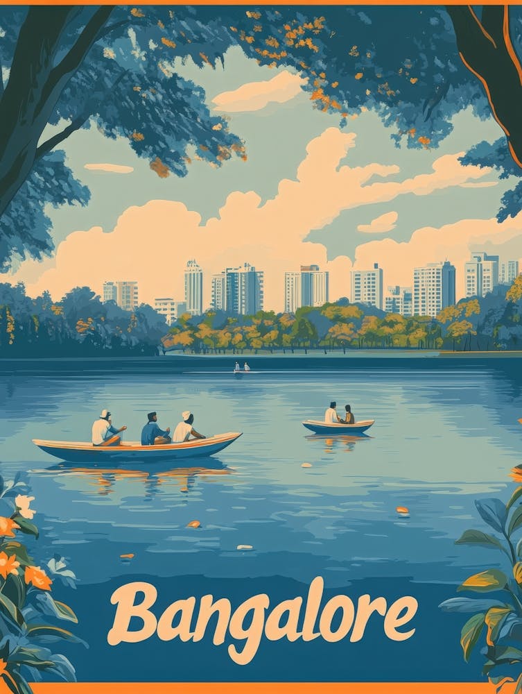 Aihrgdesign A Retro Travel Poster For Bangalore 2