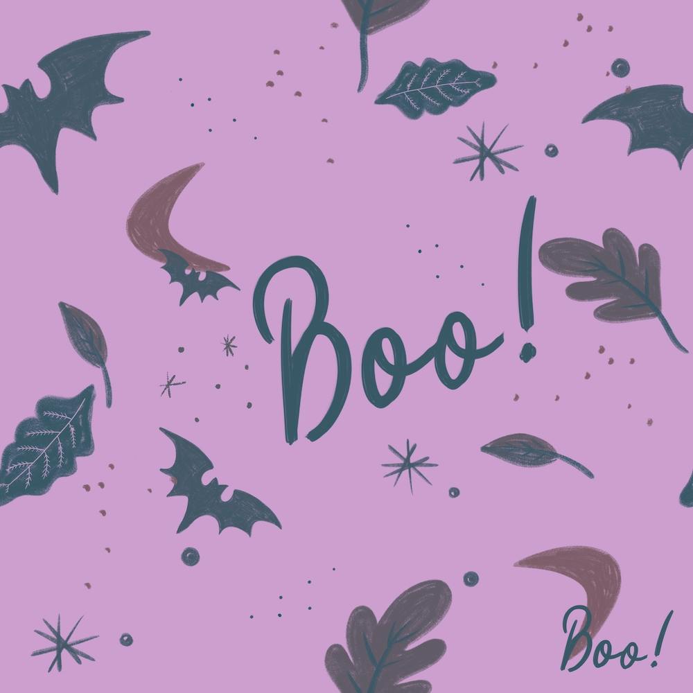 Ausgebleichter Flieder Fledermaus Boo