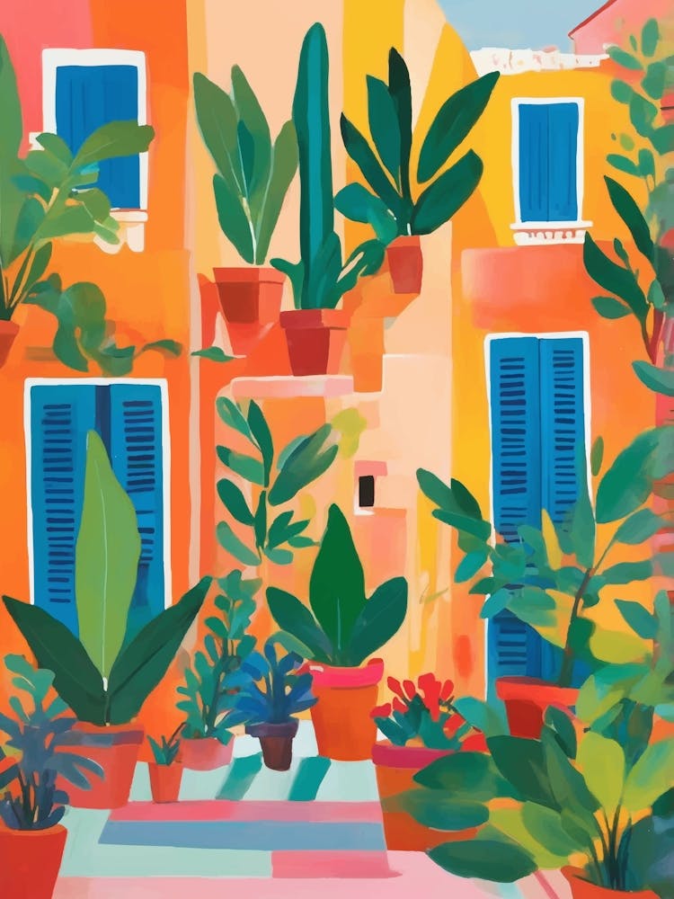 House with plants