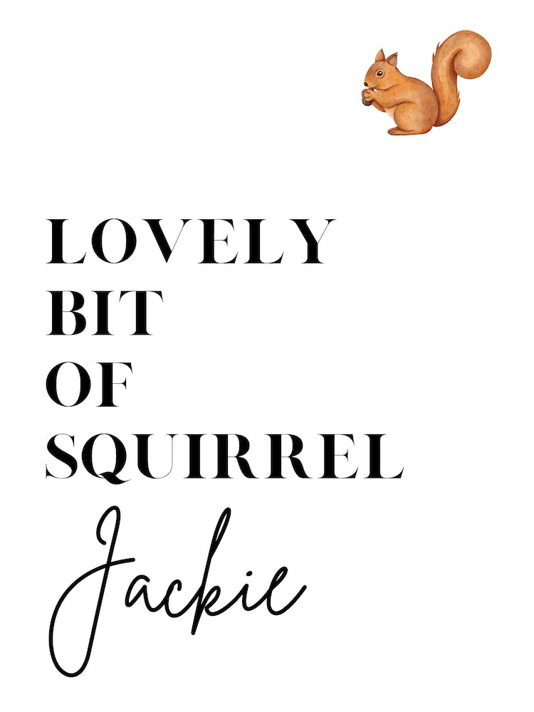 Joli Morceau D'Écureuil Jackie