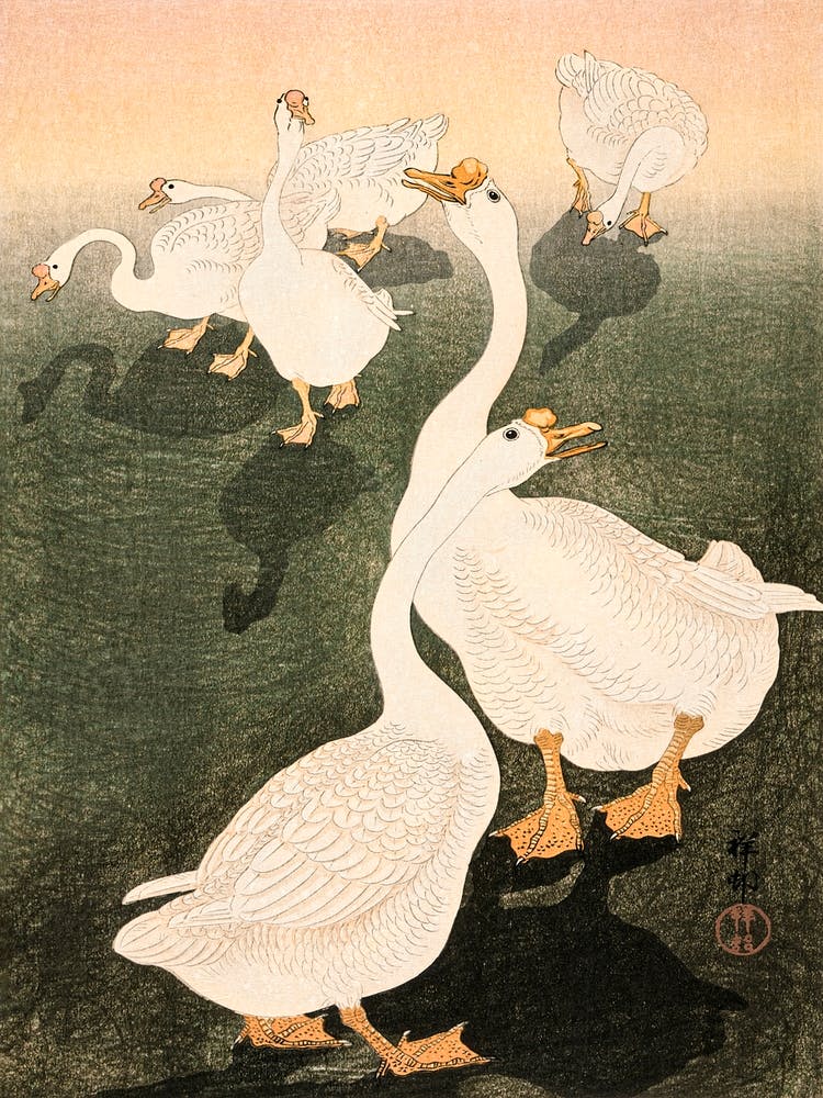 Geese (1926), Ohara Koson