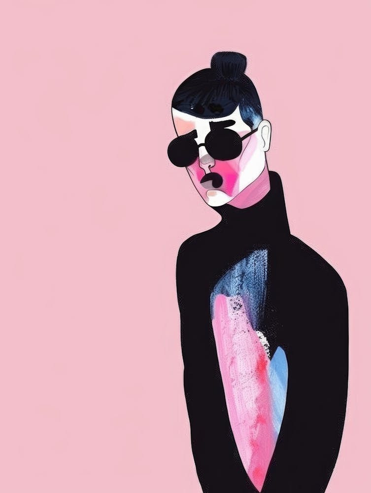 Illustration Of A Woman Wearing Sunglasses 2