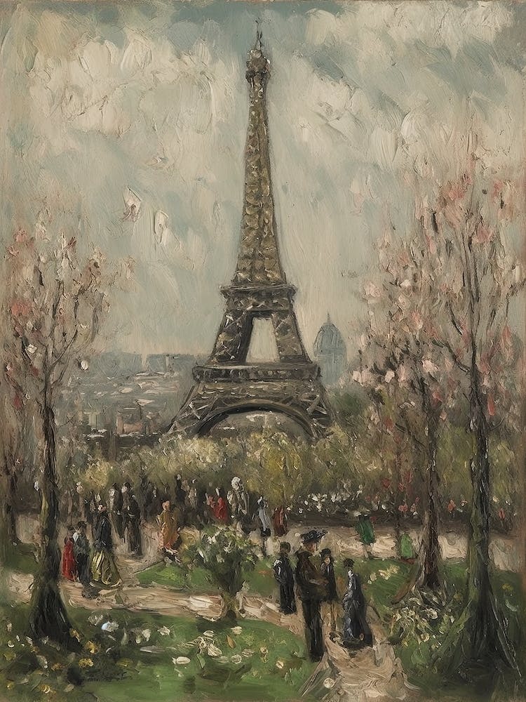 Eiffelturm Paris Frankreich Pissarro-Stil 15