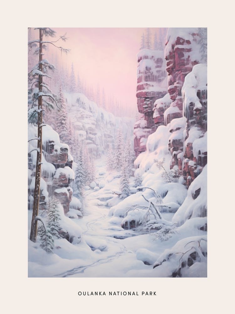 Dreamy Winter National Park Poster  Oulanka National Park Finland 2