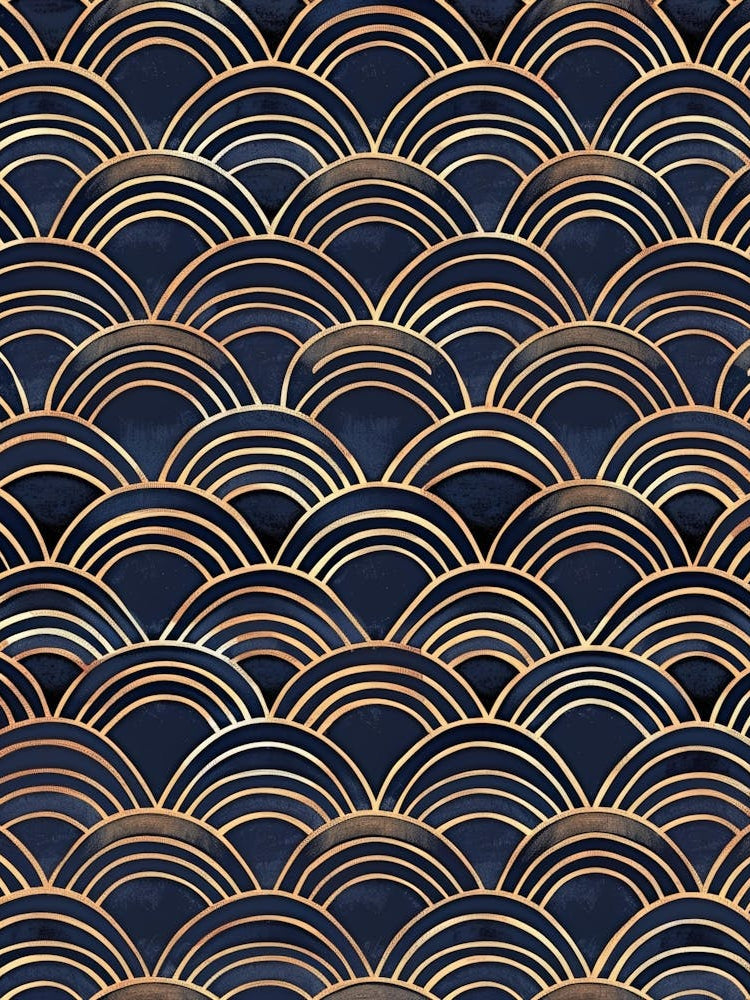 Gold And Blue Waves