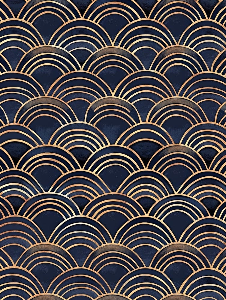 Gold And Blue Waves