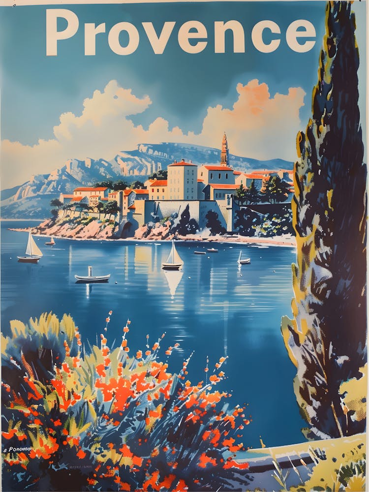 Vintage Travel Poster - Provence
