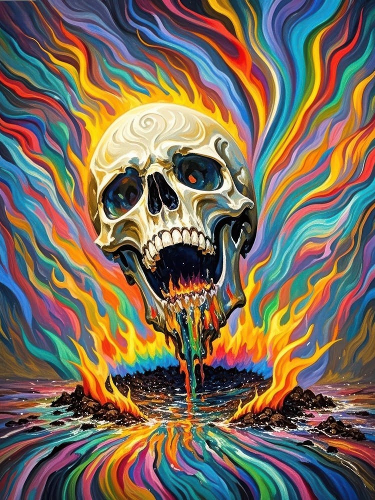 Skull On Fire 1