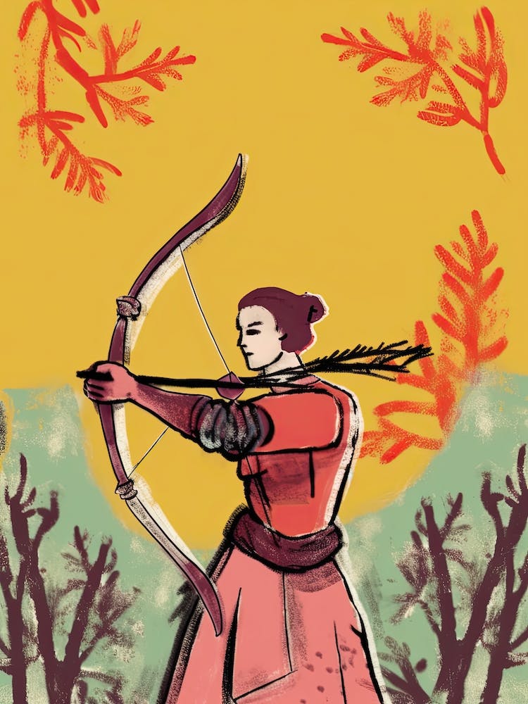 Samurai Illustration Floral 2