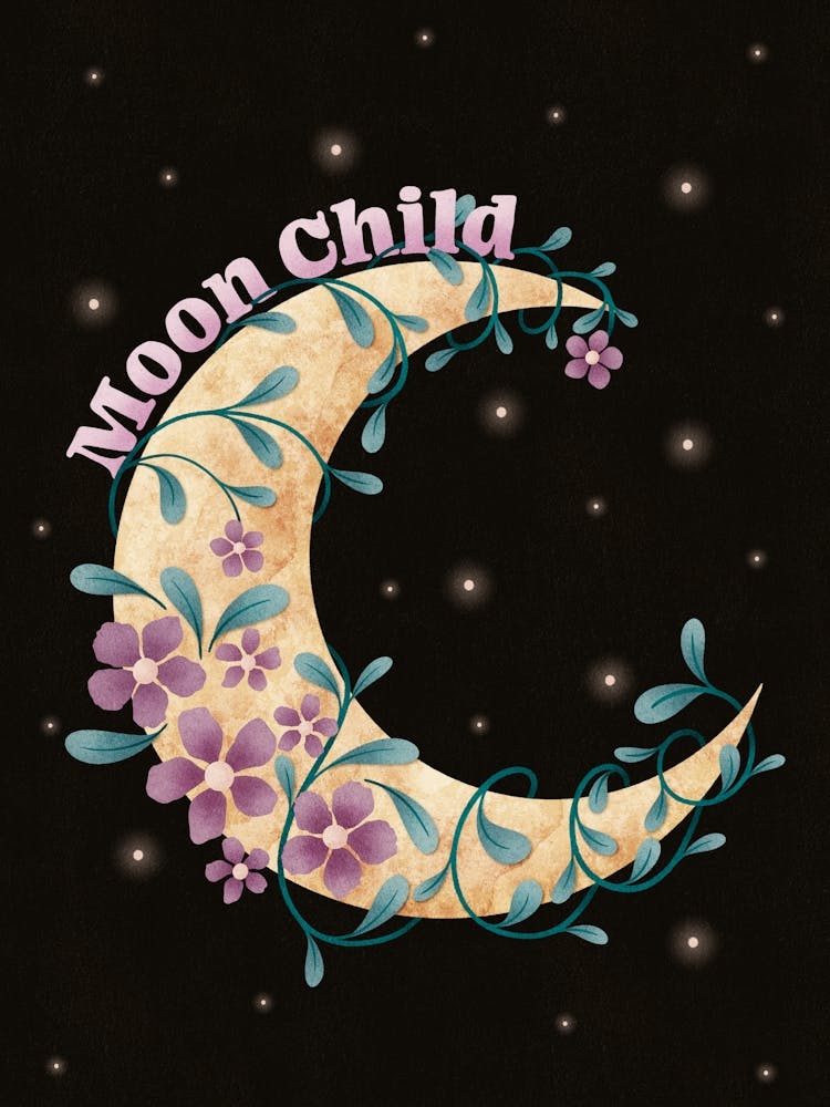 Floral Moon Child