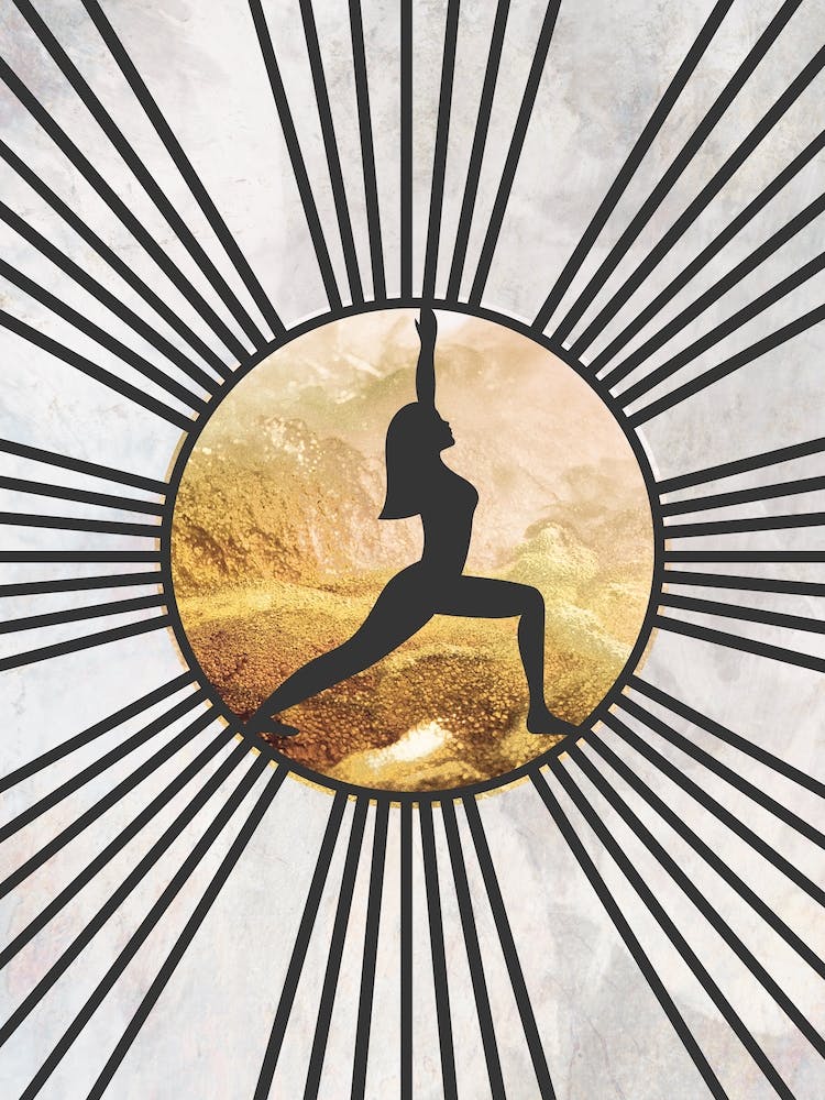 Silhouette Of A Woman In Yoga Pose