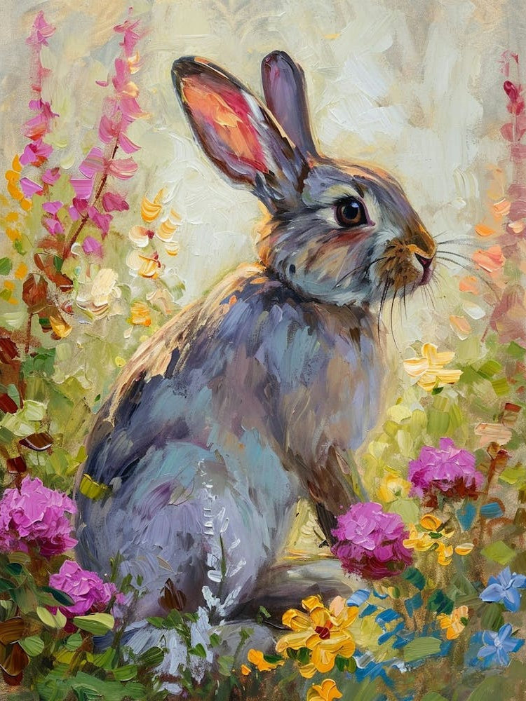 Silver Marten Rabbit Painting 1