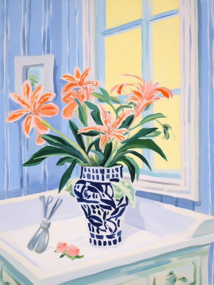 A Vase With Lily, Flower Bouquet 4