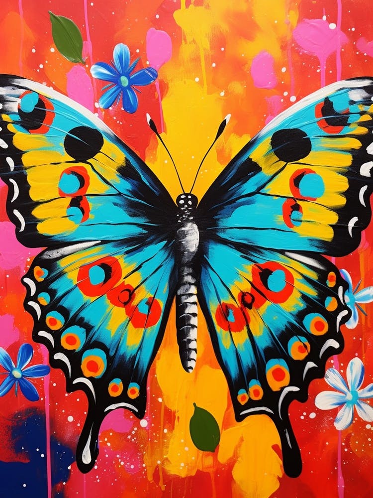 Pop Art Peacock Butterfly 1