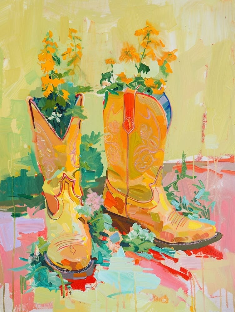 Cowboy Boots And Wildflowers Virginia Creepers