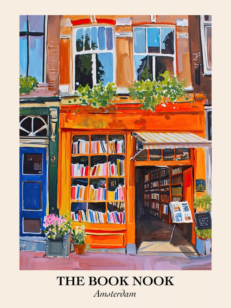 Amsterdam Bücher-Ecke Buchladen 2 Poster
