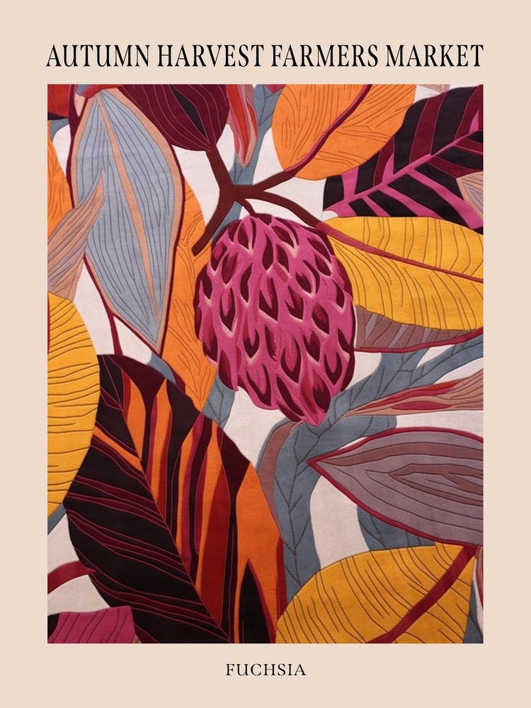 Fall Botanicals Fuchsia 2 Poster